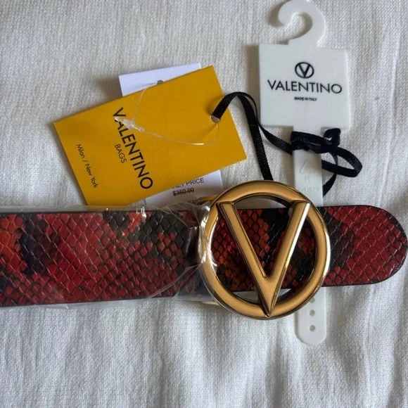 Valentino | Accessories | Valentino Red And Black Snakeskin  display picture 1